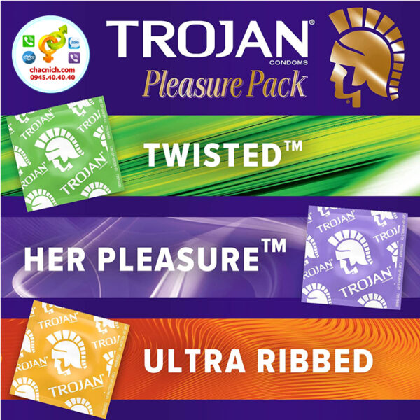 Bao cao su tổng hợp Trojan Pleasure Pack