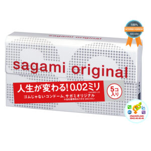 bao cao su sagami 0.02mm hộp 5 cái