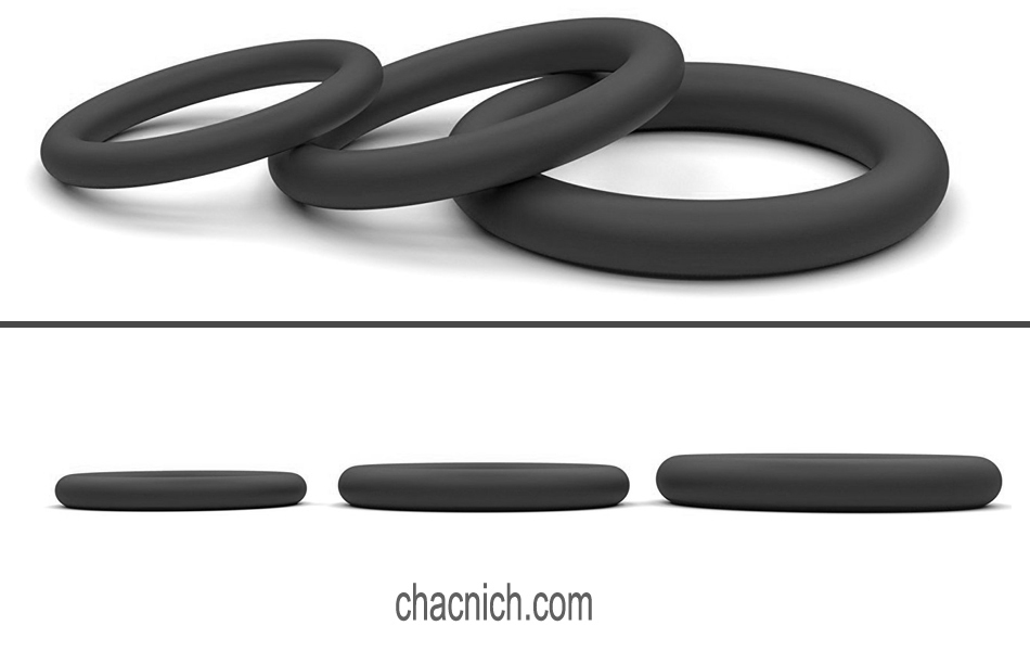 bo-3-vong-loop-cockring-black-4 Bộ 3 vòng đeo dương vật Loop Cockrings Black