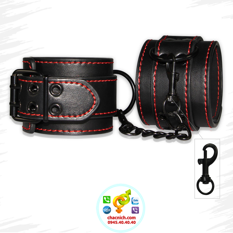 LV1654-dung-khoa-chan-bdsm-Bondage-Fetish-Pleasure-Ankle-cuffs-4 Set hóa trang nô lệ còng tay hoặc chân bằng da cao cấp Bondage Fetish Pleasure Ankle cuffs LV1654