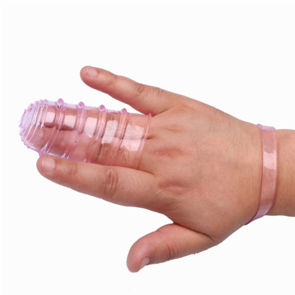 Bao silicone đeo ngón tay có gai rung và dây đeo chống tuột
