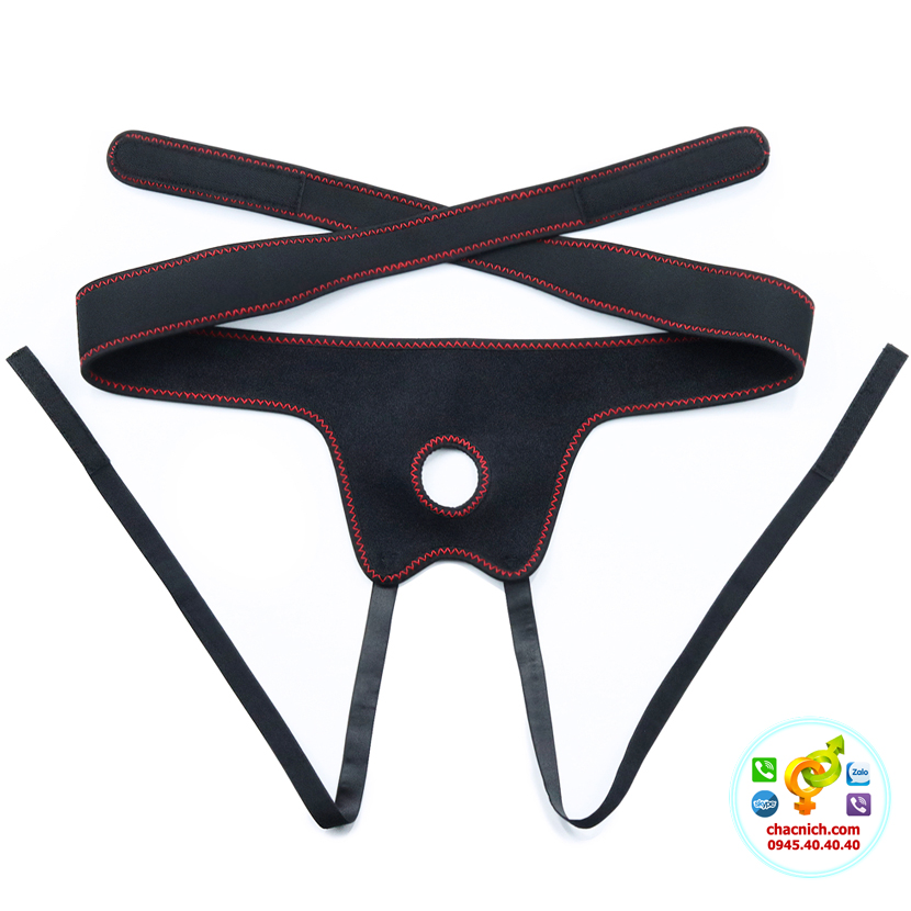 quần vải đeo gắn sextoy rung dành cho less
