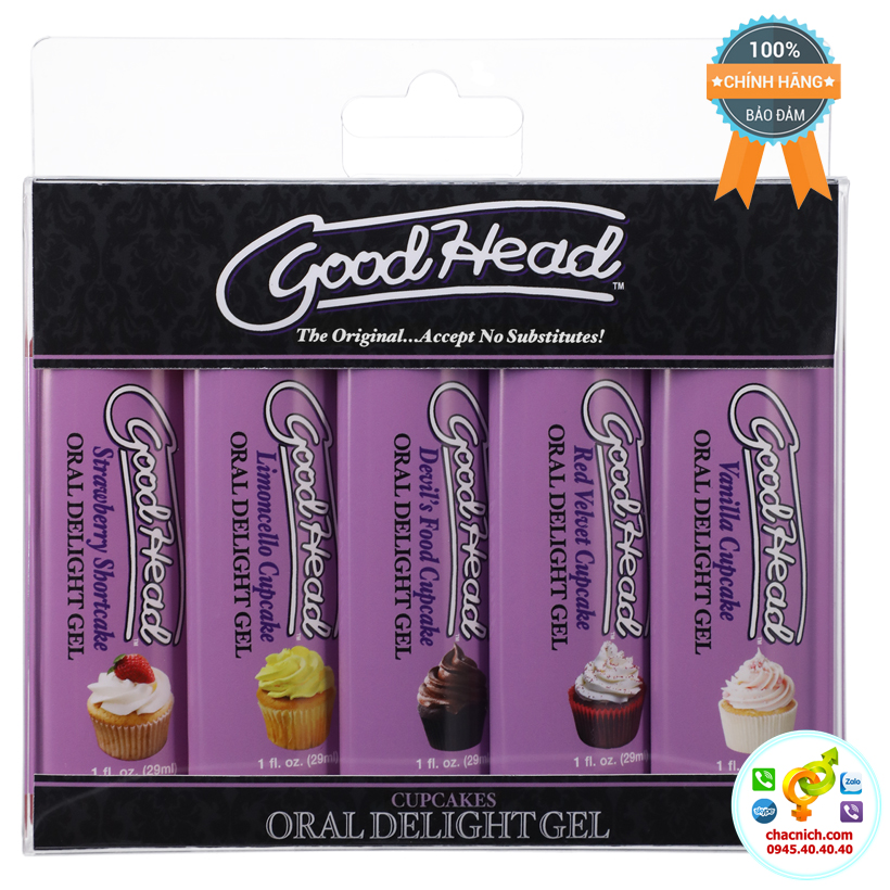 gel bôi trơn hương vị bánh kem Oral Delight Gel Cupcakes