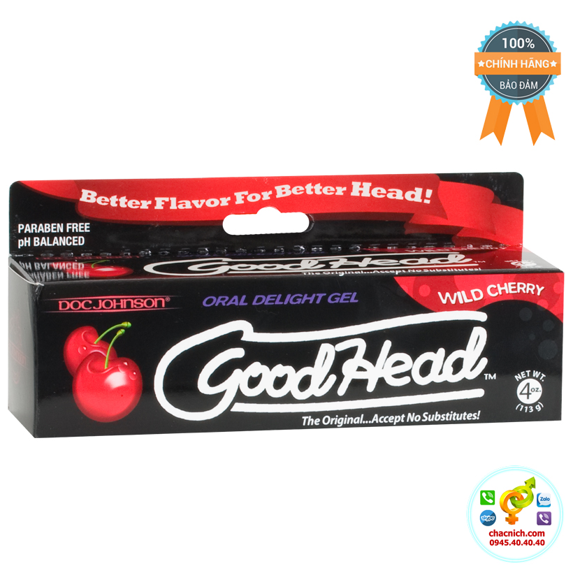 GoodHead Oral Delight Gel - 4 oz Tube - Wild Cherry