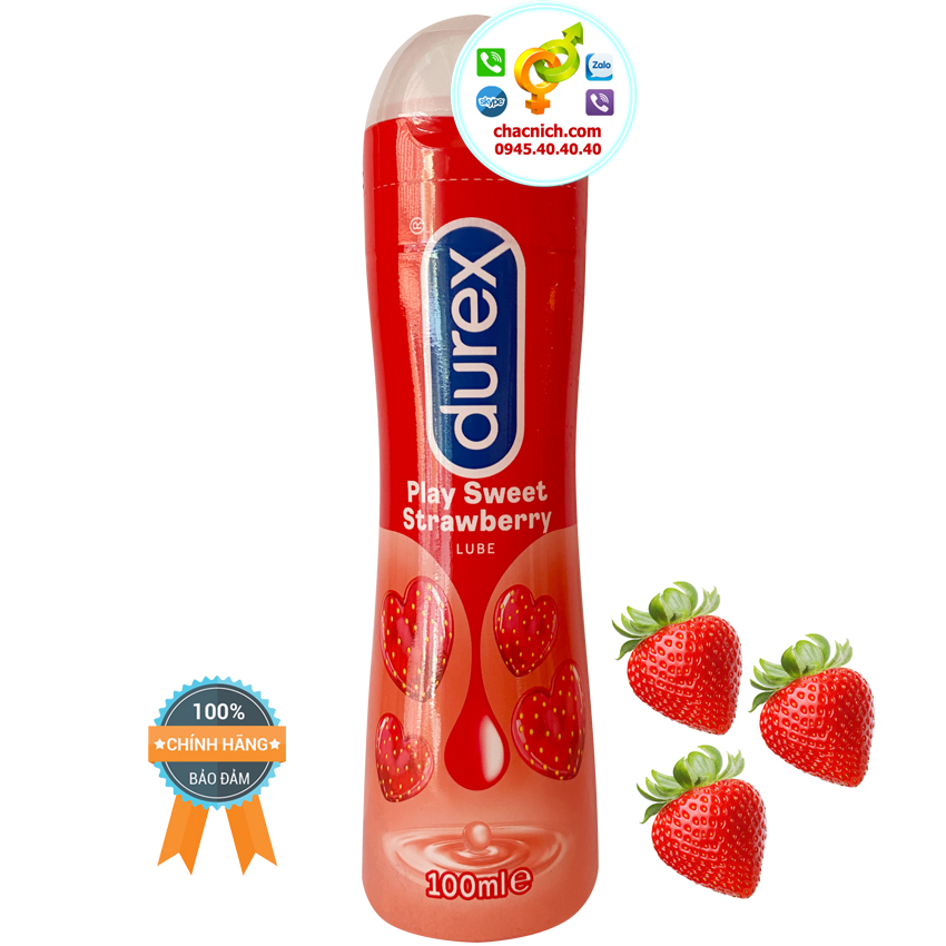 gel durex hương dâu chính hãng