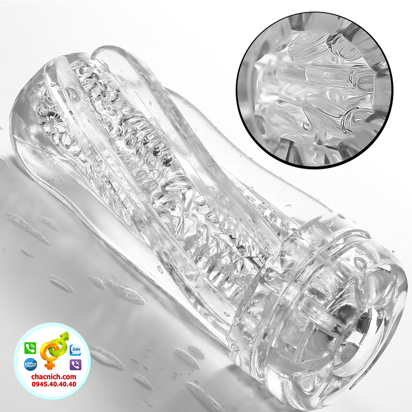 cốc thủ dâm silicon trong suốt