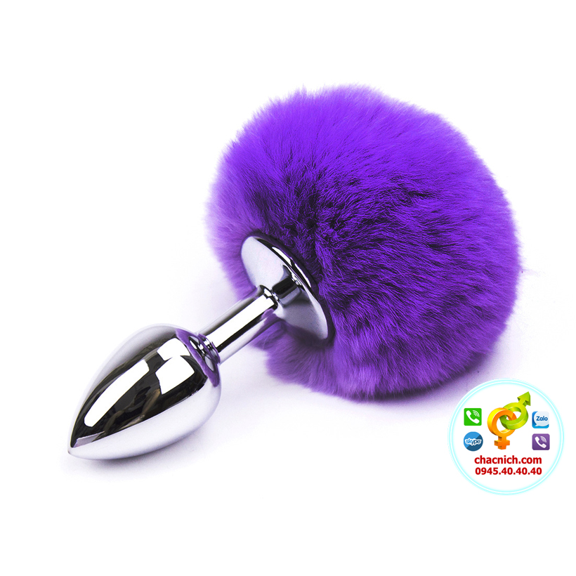 đồ chơi tình dục hậu môn bằng kim loại có đuôi bông