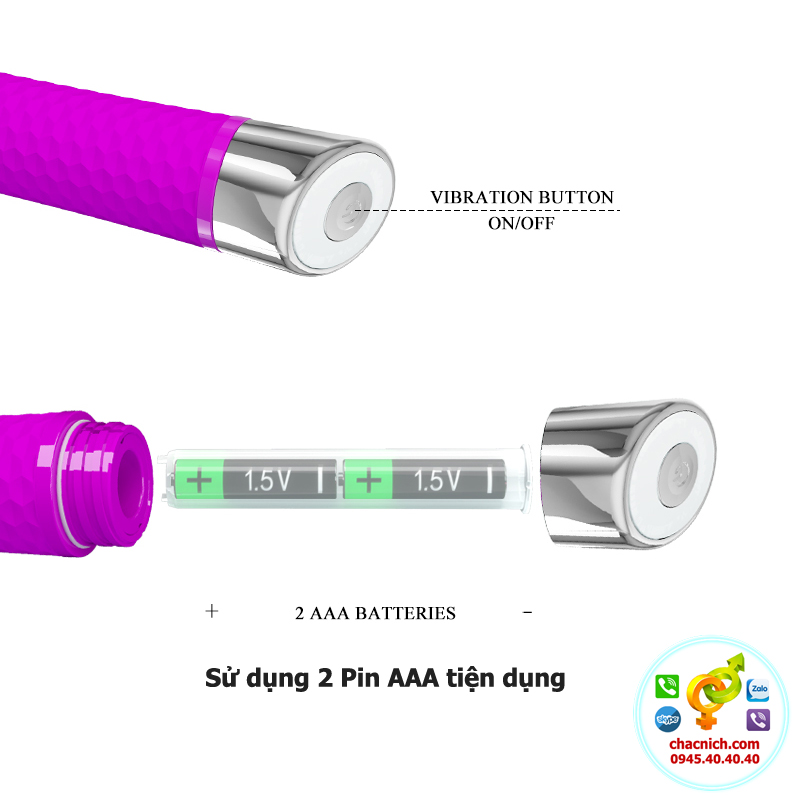 máy rung tình yêu dùng pin tiểu AAA