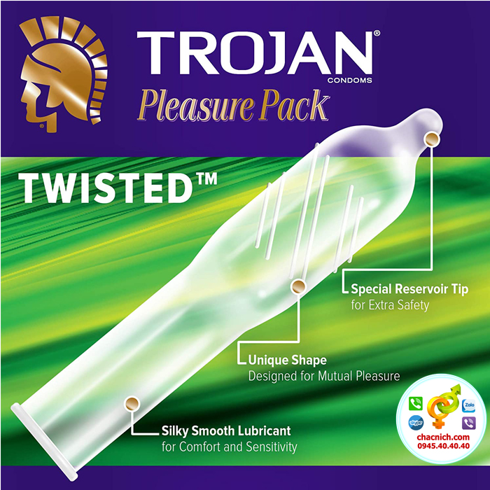 bao cao su có gân đầu phình to trojan plesasure