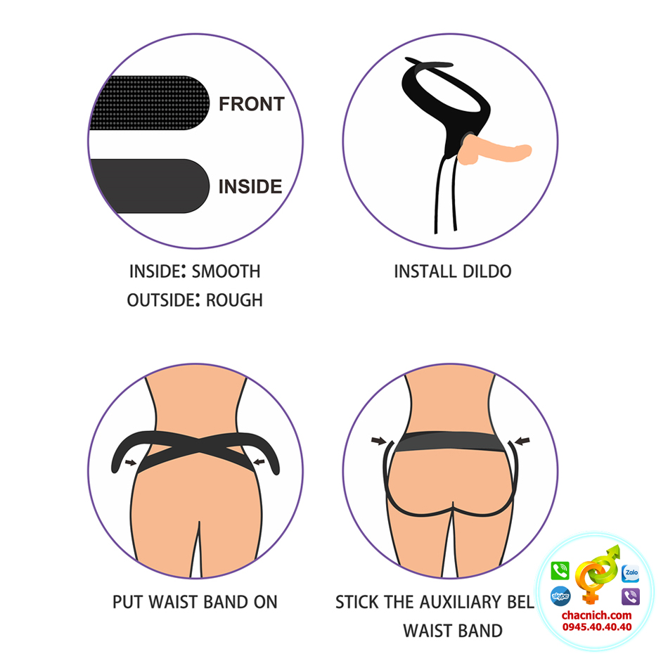 cách sử dụng quần đeo gắn cu giả silicone 