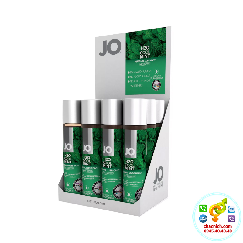 gel bôi trơn có hương thơm bạc hà mát lạnh System Jo h2o cool mint
