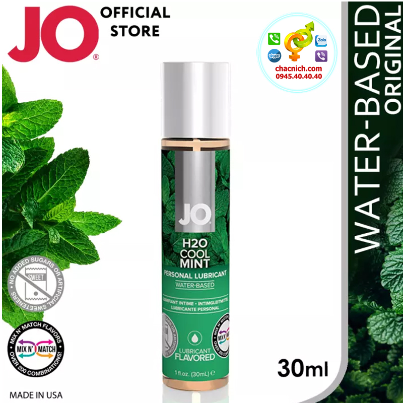 gel bôi trơn gốc nước có tinh chất bạc hà mát lạnh giúp tăng hứng khởi cho bạn tình