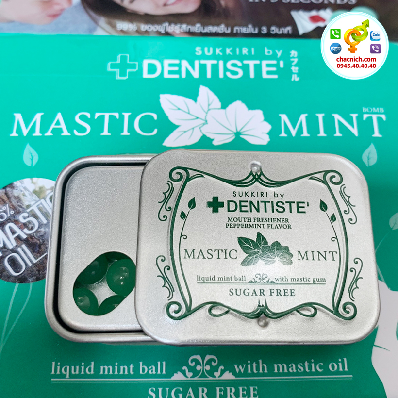 kẹo phòng the BJ Dentiste Mastic Mint giúp đôi bạn thăng hoa cảm xúc và kéo dài cuộc yêu