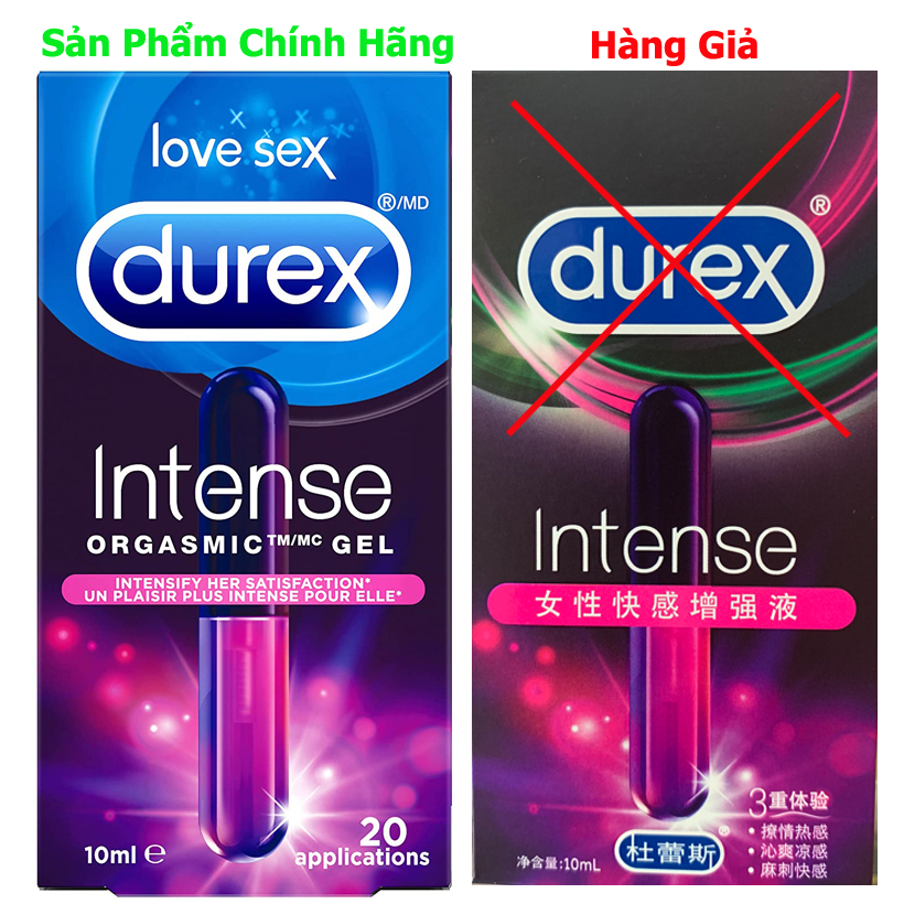 cách nhận biết sản phẩm Gel durex intense organic hàng chính hãng