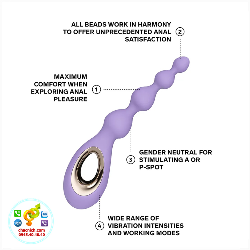 do choi hau mon lelo soraya beads anal massager-10 đồ chơi hậu môn cao cấp