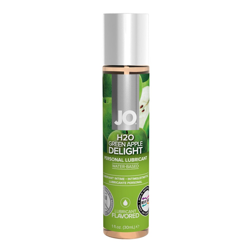 gel boi tron 2in1 jo green apple-1 JO H2O Green Apple Lubricant 1 floz